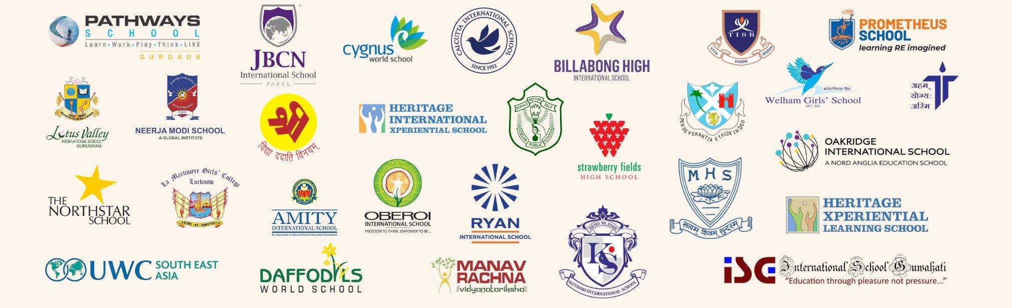 Collage of schools represented by last year's National Young Authors Challenge winners